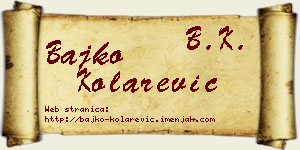 Bajko Kolarević vizit kartica
